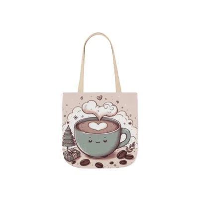 Coffee Love Christmas Cute Cartoon Shoulder Tote Bag