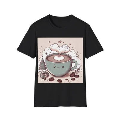 Coffee Love Christmas Cute Cartoon T-Shirt