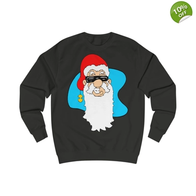 Cool Christmas Santa Claus In Sunglasses Sweatshirt