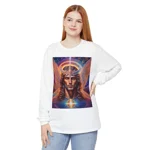 Cosmic Archangel Michael Portrait Long Sleeve T-Shirt