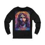 Cosmic Jesus Portrait Long Sleeve T-Shirt