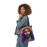 Cosmic Jesus Portrait Shoulder Tote Bag