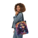 Cosmic Jesus Portrait Shoulder Tote Bag