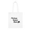 Cozy Gamer Mum Mother's Day Cotton Shopping Tote Bag