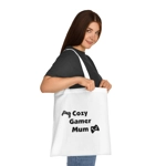 Cozy Gamer Mum Mother's Day Cotton Shopping Tote Bag