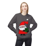 Curly Hat Santa With Gift Sweatshirt Curly Hat Santa With Gift Sweatshirt