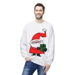 Curly Hat Santa With Gift Sweatshirt Curly Hat Santa With Gift Sweatshirt