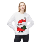 Curly Hat Santa With Gift Sweatshirt Curly Hat Santa With Gift Sweatshirt