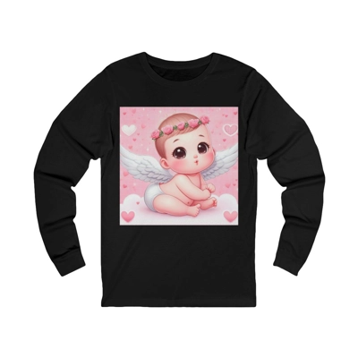 Cute Baby Cupid Valentines Day Angel Long Sleeve T-Shirt