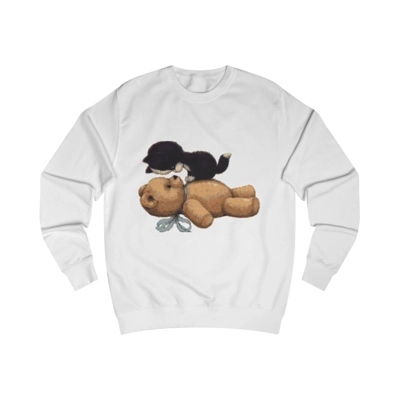 Cute Bear And Black Cat Sweatshirt