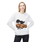 Cute Bear And Black Cat Sweatshirt