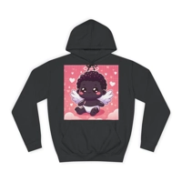 Cute Black Cupid Valentines Day Angel Hoodie