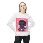 Cute Black Cupid Valentines Day Angel Sweatshirt
