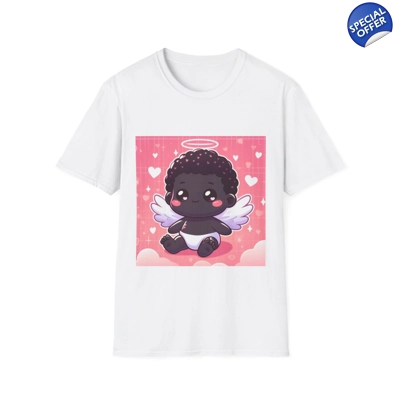Cute Black Cupid Valentines Day Angel T-Shirt Cute Black Cupid Valentines Day Angel T-Shirt