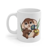 Cute Brown Easter Bunny and Eggs Coffee Mug