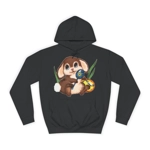 Cute Brown Easter Bunny and Eggs Hoodie