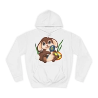 Cute Brown Easter Bunny and Eggs Hoodie