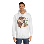Cute Brown Easter Bunny and Eggs Hoodie