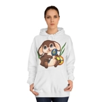 Cute Brown Easter Bunny and Eggs Hoodie