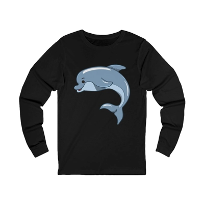 Cute Cartoon Dolphin Long Sleeve T-Shirt Cute Cartoon Dolphin Long Sleeve T-Shirt