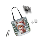 Cute Christmas Santa Reindeer Shoulder Tote Bag