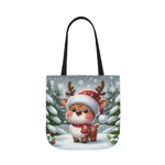 Cute Christmas Santa Reindeer Shoulder Tote Bag