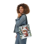 Cute Christmas Santa Reindeer Shoulder Tote Bag