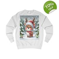 Cute Christmas Santa Reindeer Sweatshirt