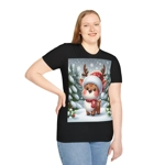Cute Christmas Santa Reindeer T-Shirt