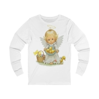 Cute Easter Angel And Ducklings Long Sleeve T-Shirt