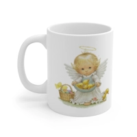 Cute Easter Angel And Ducklings Coffee Mug