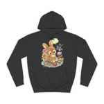 Cute Easter Bunny with Flowers and Eggs Hoodie