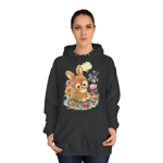 Cute Easter Bunny with Flowers and Eggs Hoodie