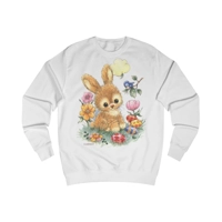 Cute Easter Bunny with Flowers and Eggs Sweatshirt