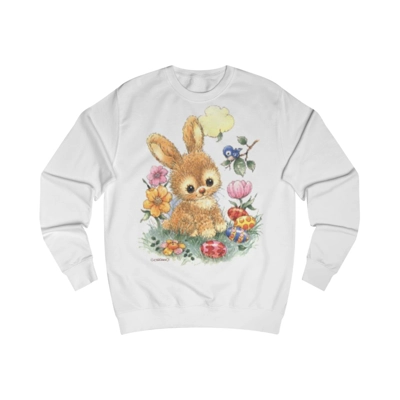 Cute Easter Bunny with Flowers and Eggs Sweatshirt