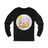 Cute Easter Duckling Chick and Spring Flowers Long Sleeve T-Shirt