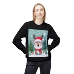 Cute Santa Reindeer Smiling Sweatshirt