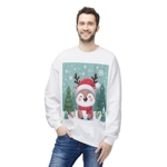 Cute Santa Reindeer Smiling Sweatshirt