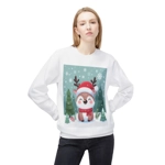 Cute Santa Reindeer Smiling Sweatshirt