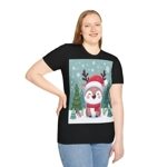 Cute Santa Reindeer Smiling T-Shirt
