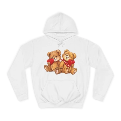 Cute Valentine Bear Couple Hoodie