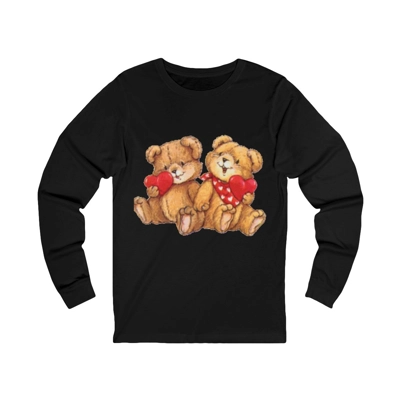Cute Valentine Bear Couple Long Sleeve T-Shirt Cute Valentine Bear Couple Long Sleeve T-Shirt