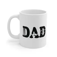 Dad Tie Moustache Glasses Father's Day Coffee Mug