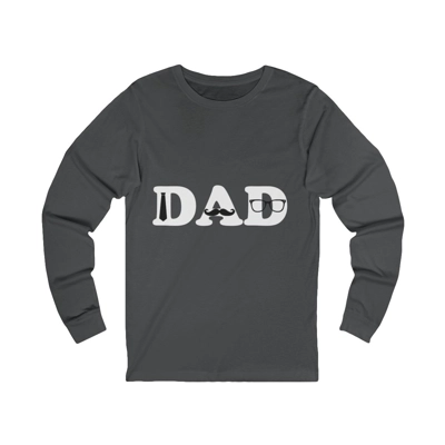 Dad Tie Moustache Glasses Father's Day Long Sleeve T-Shirt Dad Tie Moustache Glasses Father's Day Long Sleeve T-Shirt