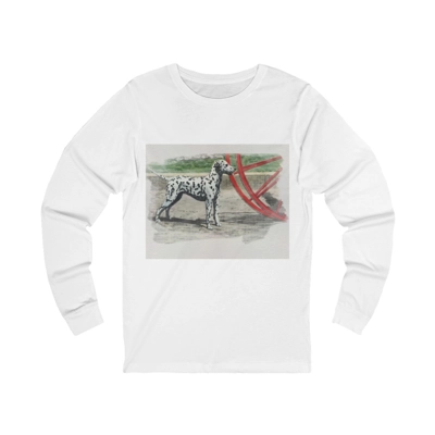 Dalmatian Dog Painting Long Sleeve T-Shirt Dalmatian Dog Painting Long Sleeve T-Shirt