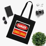 Danger Zombies Lurking Cotton Shopping Tote Bag