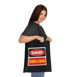 Danger Zombies Lurking Cotton Shopping Tote Bag