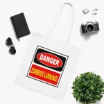 Danger Zombies Lurking Cotton Shopping Tote Bag
