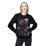 Dark Gothic Purple Rose Sweatshirt