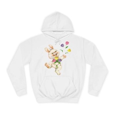 Easter Bunny And Tulips Hoodie